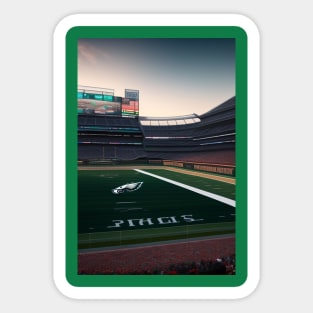 philadelphia eagles stadium artwork graphic design Sticker